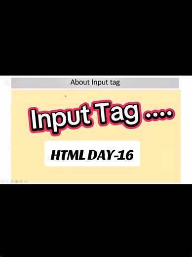HTML DAY-16 lesson, Basic input tag, type 4 မျိုး အကြောင်းလေ့လာခြင်း။ #dailylessons #ပရိုဂရမ်ရေးနည်း #ကွန်ပျုတာအကြောင်းလေ့လာသူများ