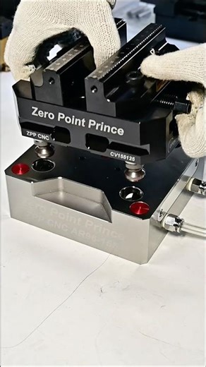 Pneumatic Zero point quick change •1s Clamping#5axis #cncmachining #zppcncvise#engineering #cnc
