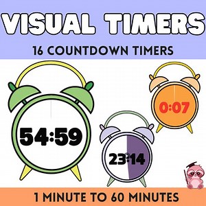 Classroom Visual Timers (1–60 Min) |Transitions & Classroom Management