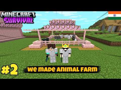 We Made Animal Farm & Food Farm in Minecraft Survival Series #2