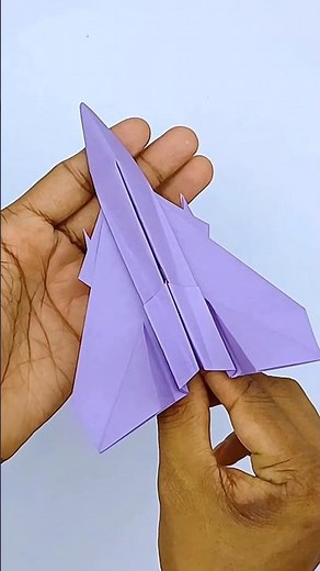 How to fold origami airplane - Easy paper crafts for school projects