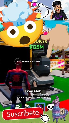 🔥 SPIDERMAN PICCIONE MAQUINA 🔥 Steal a Brainrot, Fortnite 💥 #fortnite #shorts #spiderman