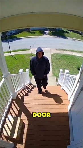 Caught Red-Handed: The Porch Pirate #shortvideo #shortsfeed #doorbellcam