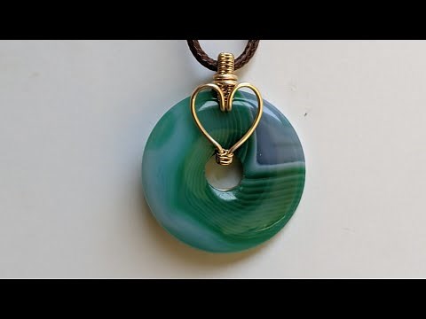 Heart Bail Donut Bead Fidget Spinner Wire Wrapped Pendant Tutorial