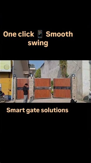 Swing gate open with remote #automation #boombarrier #ssgate