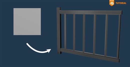 How to Make a Metal Fence for a Modular Project in Blender
