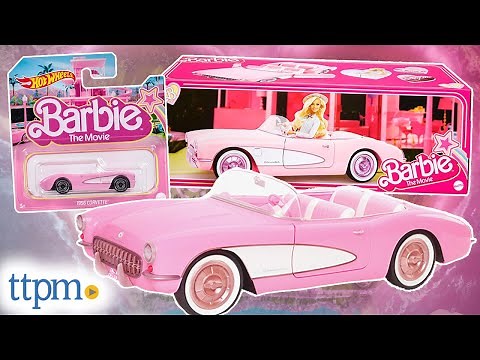Barbie: The Movie Pink Corvette and Hot Wheels Barbie: The Movie 1956 Corvette