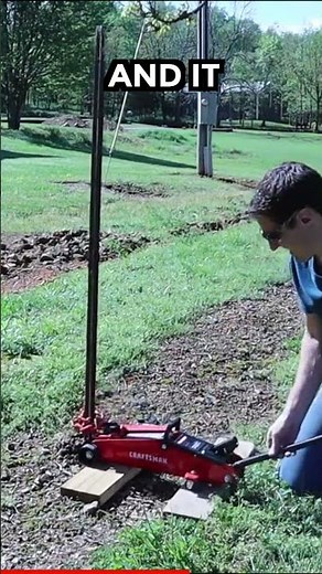 I Tried Removing Fence Posts With A Floor Jack #shorts