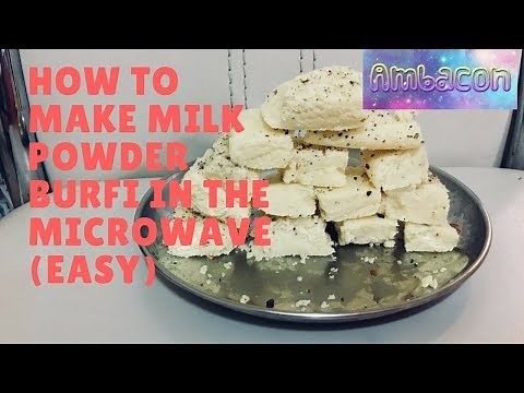 How to make milk powder burfi in the microwave ( Super easy and delicious ) AMBACON