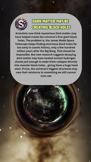 DARK MATTER MAY BE CREATING BLACK HOLES