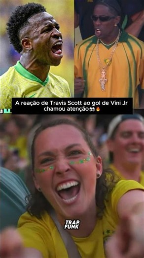 Travis Scott's reaction to Vini Jr's goal caught everyone's attention 👀🔥