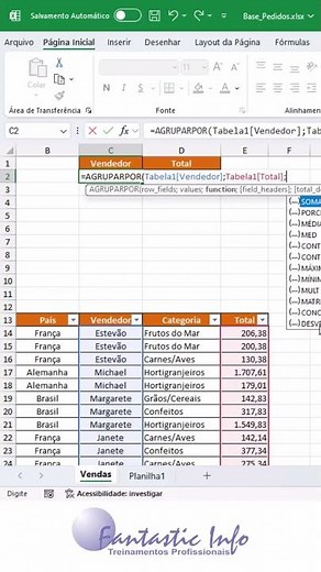 Novidade no Excel - Nova Função: AGRUPARPOR