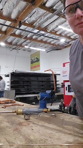 Unlocking new skill, brazing. So much fun and very easy to do. #brazing #hvactraining #tradeschool #newskillalert | Barbara Barney