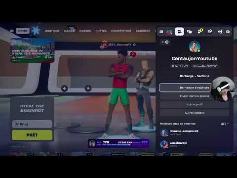 Live fortnite (ps5) game abo et recharge + Admin abuse sur steal a brainrot a 21h00 ❤️❤️👓👓🚀🚀