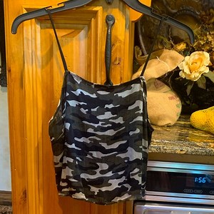 Top Shop Camo Cropped Cami