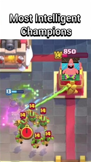 Most intelligent champions!🗿🍻 #clashroyale