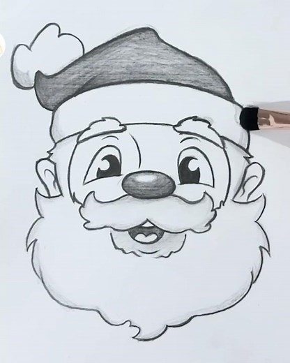 Easy Santa Clause drawing #art #santa #santadrawing #christmas #fyp #shortsviral #ootd #howtodraw