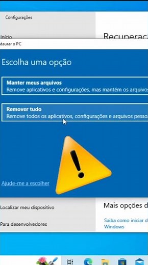 Resetar o Windows 10 #formatar #windows #shorts