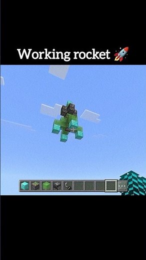 Minecraft how to build a working rocket 🚀🤯 #minecraft #rocket #build #tutorial