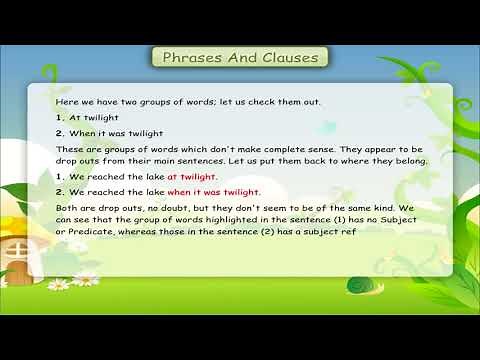 PHRASES AND CLAUSES class-7