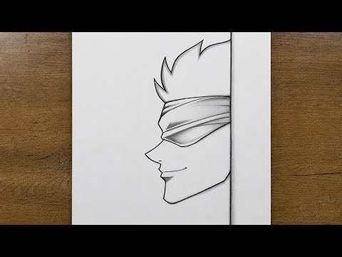 How to Draw Gojo | Old Blindfold Step-by-Step Drawing Tutorial