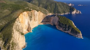 Zakynthos Coastline and Navagio Beach in 4K