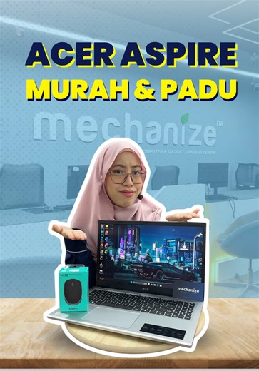 Acer Aspire ni dah la murah lepastu spec padu! Confirm tak stress kalau buat kerja atau assignment 🤩 #fyp #mechanizepclaptopshop #laptopmurah #acer #laptop