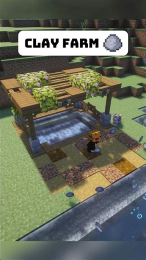 How to build a simple clay farm in Minecraft (upgrade build) #minecrafttutorial