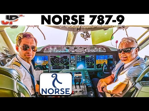 Norse Boeing 787 cockpit Inaugural Flight to Orlando
