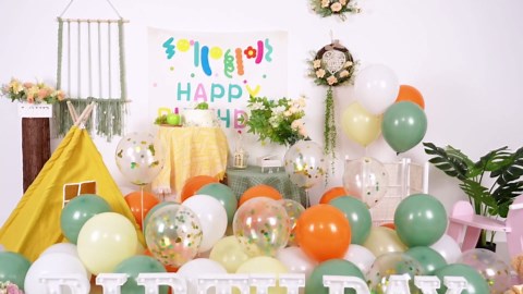 Green and Orange Balloons,50PCS 12 Inch Sage Green and Yellow Balloons with Confetti Latex Balloon for Cutie Baby Shower Fall Party Birthday Party Decorations