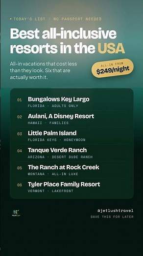 Best All-Inclusive Resorts in the USA (No Passport Needed)