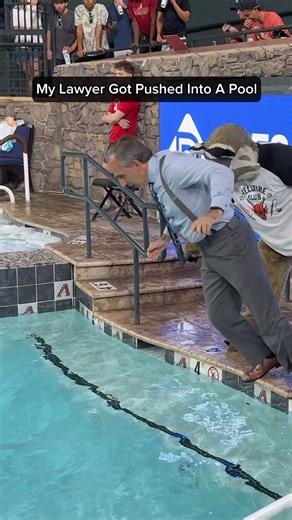 My Lawyer Got Pushed Into A Pool 😭