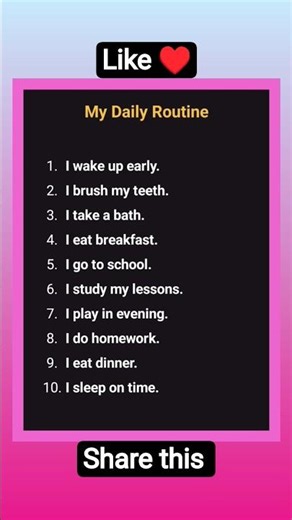 My Daily Routine | 10 Lines Essay in Easy English | Shorts
