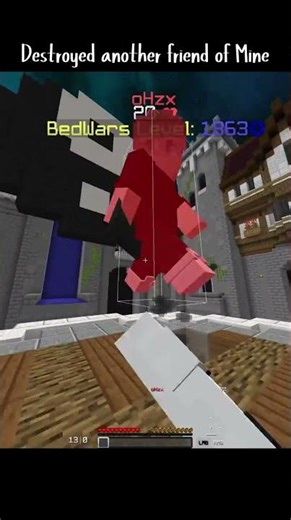 Destroyed another friend of mine... #minecraft #hypixel #bedwars