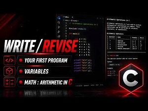 C Programming Tutorial #1 | First C Program, Variables & Math | Code + Theory