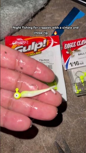 “Night crappie fishing with an easy and cheap setup from Walmart 🏪✨”