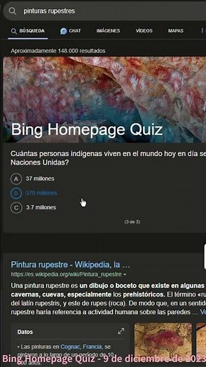 Bing Homepage Quiz - 9 de diciembre de 2023