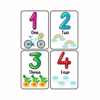 Spring Number Flashcards 1–20 | Printable Counting Cards | Pre-K & Kindergarten