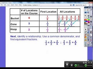 Problem Solving With Equivalent Fractions - Section 6.5