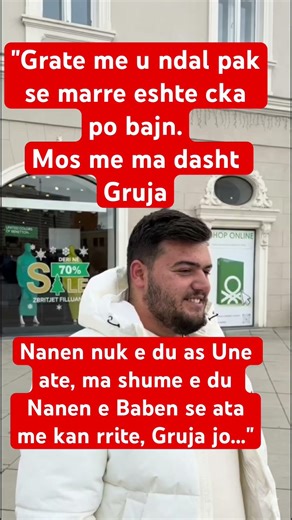 “Mos ma do gruaja nanën? Atëherë s’e dua as unë”, deklarata që ndezi debat
