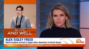 17K views · 78 reactions | Australian student Alek Sigley has touched down safely in Japan after being detained in North Korea. | Sunrise | Facebook