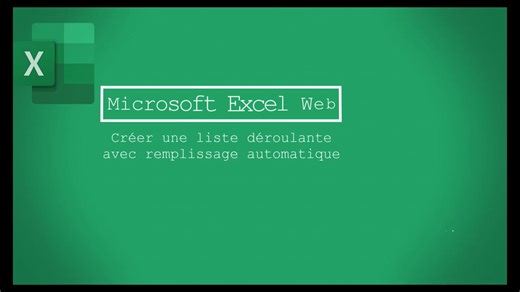 Créer une liste déroulante avec Excel Web