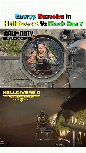 Energy Bazooka In Helldivers 2 Vs Black Ops 7