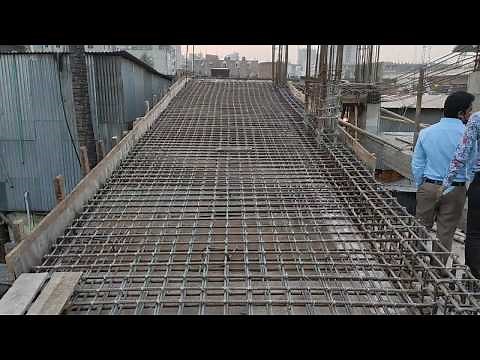 RCC Ramp Slope Casting With Calculation | Rod Spacing etc