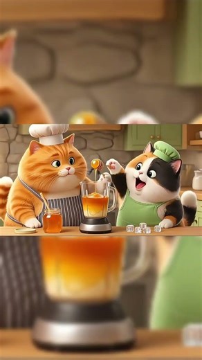 Chonky Cats Make a Banana Smoothie! 🍌🐱 | Chubby Cat Cook