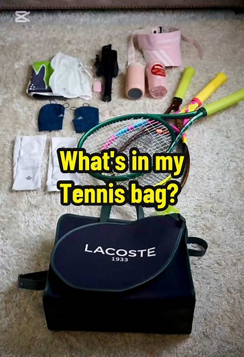What's in my tennis bag? #mebimtennis #tennisgirl #tennisfashion #tennisoutfit #tennis #tennistiktok