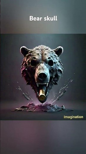 Bear skull #animals #facts#trending #trendingshorts #shorts #shortvideo #ai #facts #bear