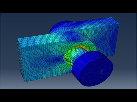ABAQUS CAE/Example 6: Pin-Lug Assembly #abaqus #FEM
