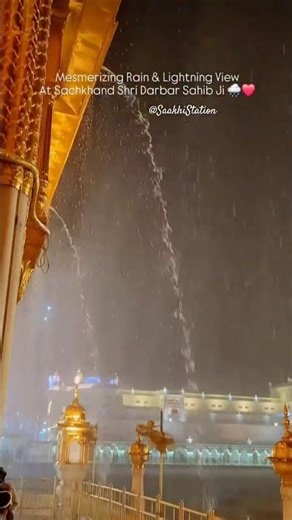 Dhan Guru Ramdas 🙏🙏 #shortsfeed #sikhguru #amritsar #rain #viralshorts