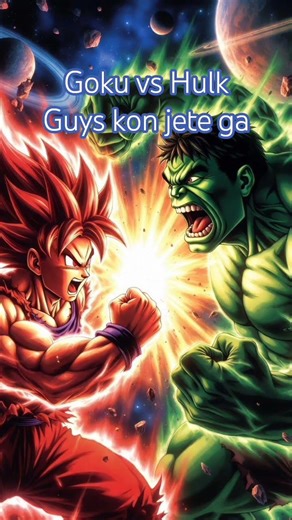 Goku vs Hulk/ #goku #hulk #marvel #trending #avengers #gaming